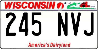 WI license plate 245NVJ