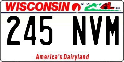 WI license plate 245NVM