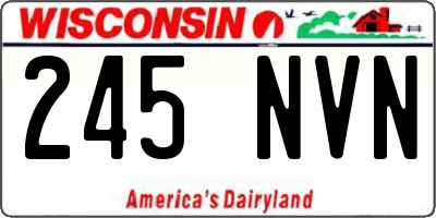 WI license plate 245NVN