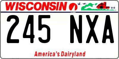 WI license plate 245NXA