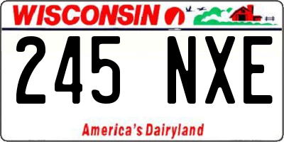 WI license plate 245NXE