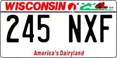 WI license plate 245NXF