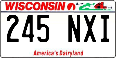 WI license plate 245NXI