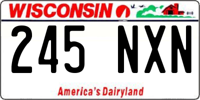 WI license plate 245NXN