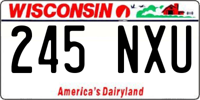 WI license plate 245NXU
