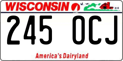WI license plate 245OCJ