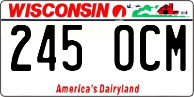WI license plate 245OCM