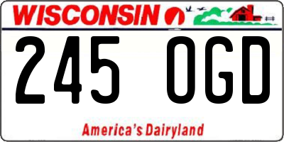 WI license plate 245OGD