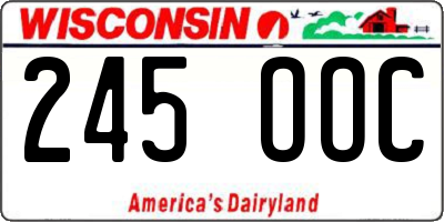 WI license plate 245OOC