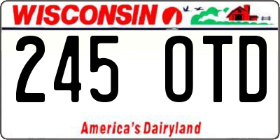 WI license plate 245OTD