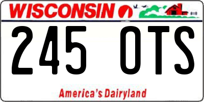 WI license plate 245OTS