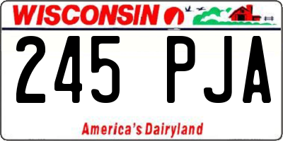 WI license plate 245PJA