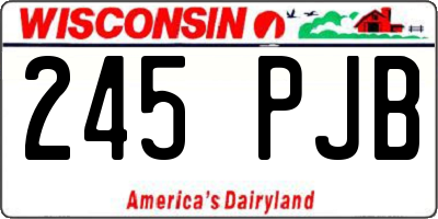 WI license plate 245PJB