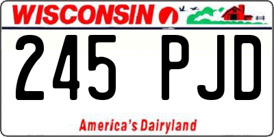WI license plate 245PJD