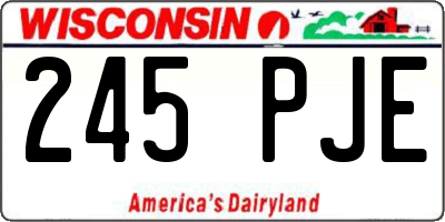 WI license plate 245PJE
