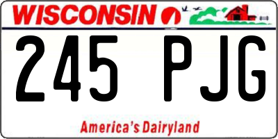 WI license plate 245PJG