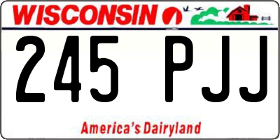 WI license plate 245PJJ
