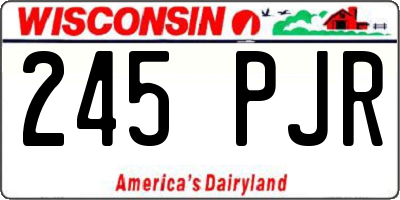 WI license plate 245PJR