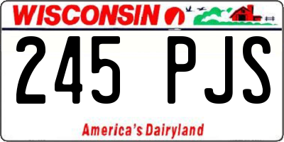 WI license plate 245PJS