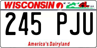 WI license plate 245PJU