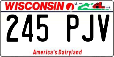 WI license plate 245PJV