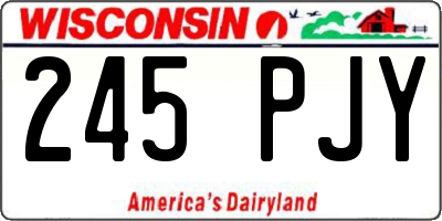 WI license plate 245PJY