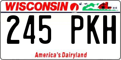 WI license plate 245PKH