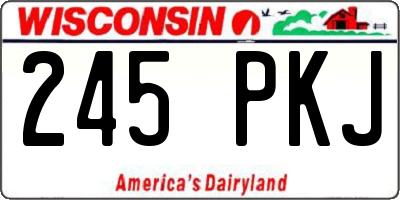 WI license plate 245PKJ