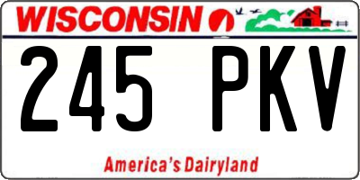WI license plate 245PKV