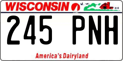 WI license plate 245PNH