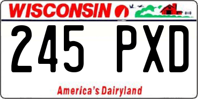 WI license plate 245PXD