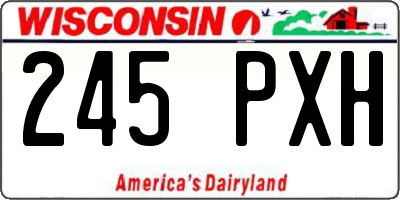 WI license plate 245PXH