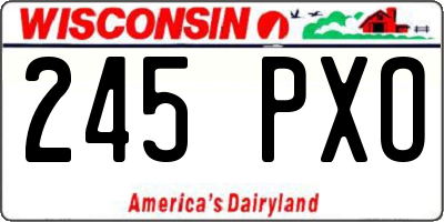 WI license plate 245PXO