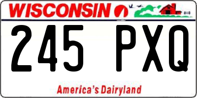 WI license plate 245PXQ