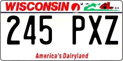 WI license plate 245PXZ