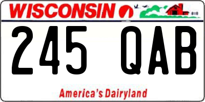 WI license plate 245QAB