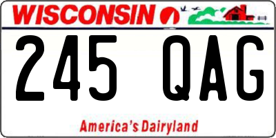 WI license plate 245QAG
