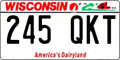 WI license plate 245QKT