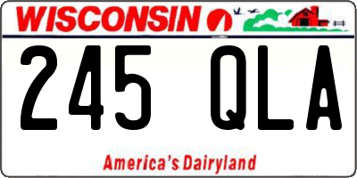 WI license plate 245QLA