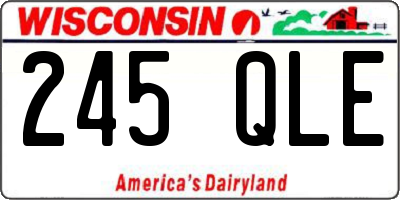 WI license plate 245QLE