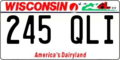 WI license plate 245QLI