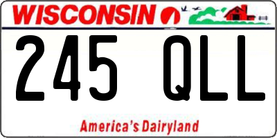 WI license plate 245QLL