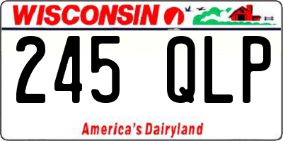 WI license plate 245QLP