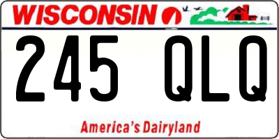 WI license plate 245QLQ