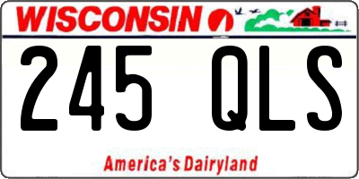 WI license plate 245QLS