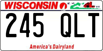 WI license plate 245QLT