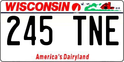 WI license plate 245TNE