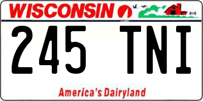 WI license plate 245TNI