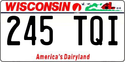 WI license plate 245TQI