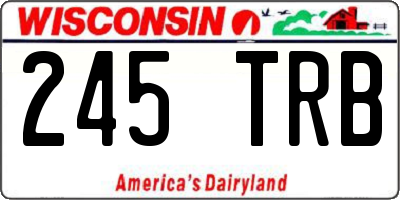 WI license plate 245TRB